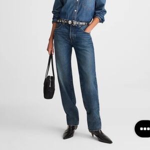Madewell The Dean Easy Straight Jeans in Greendale Wash